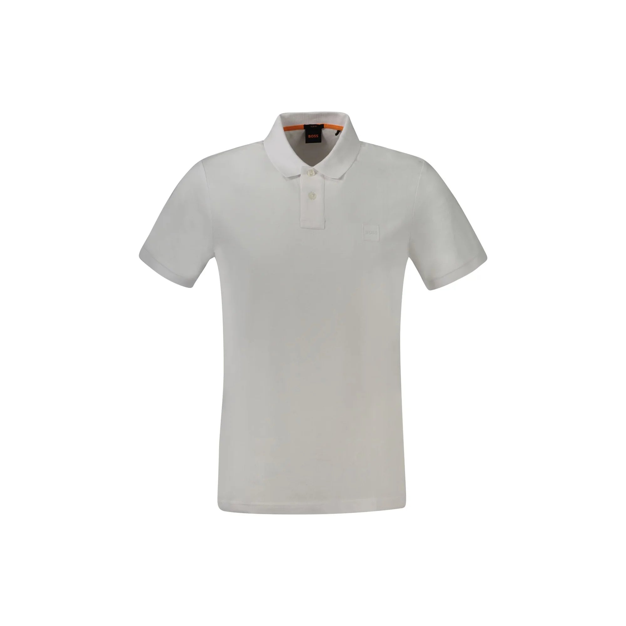 Boss Polo Maniche Corte Uomo Bianca Ricamo Logo Bianco - foto prodotto